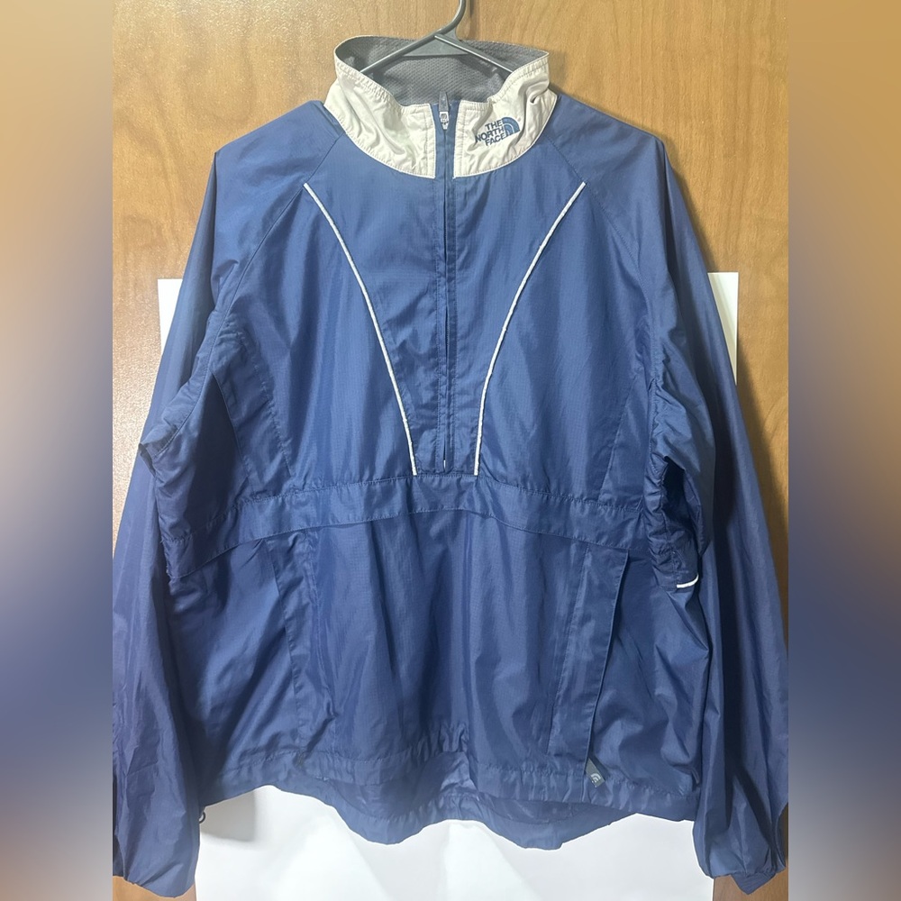 Vintage The North Face Blue and‎ Cream Windbreaker Jacket